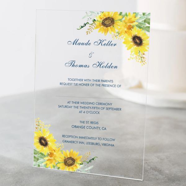 6 Chic Rustic Acrylic Invitations for 2022 Spring Summer Weddings | Clear Wedding Invites